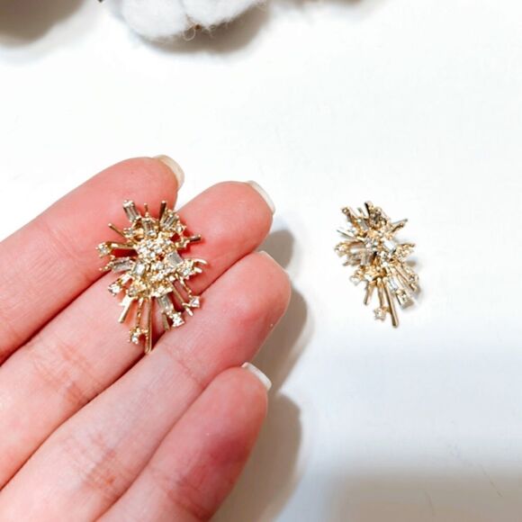 Sun radiant stud earrings N134 - Picture 4 of 6